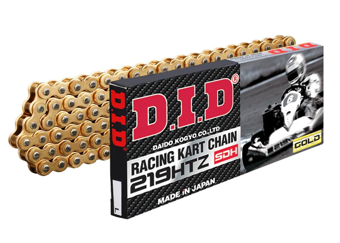 DID #219 HTZ Gold Non-Oring Chain 104 Links, Junior Sprint