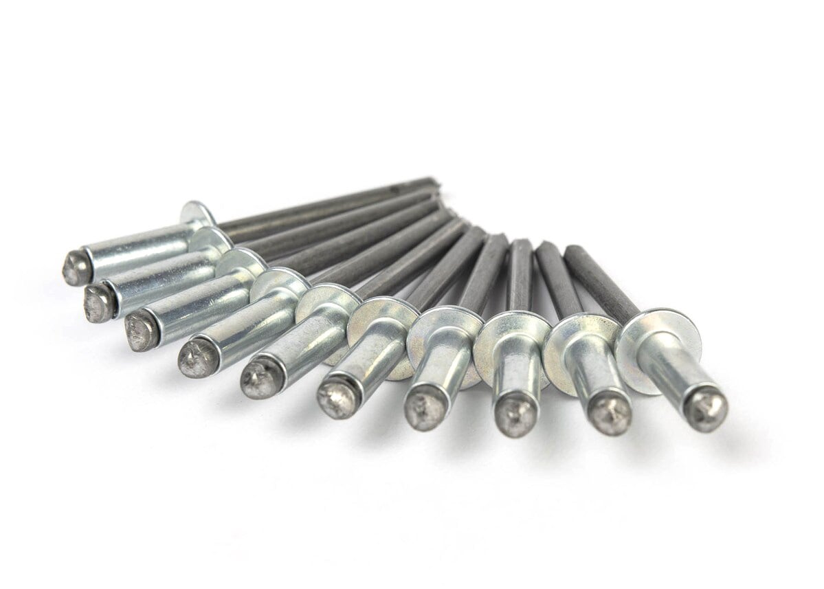3/16" x 1/4" Steel Mandrel Pop Rivets, 10 pack