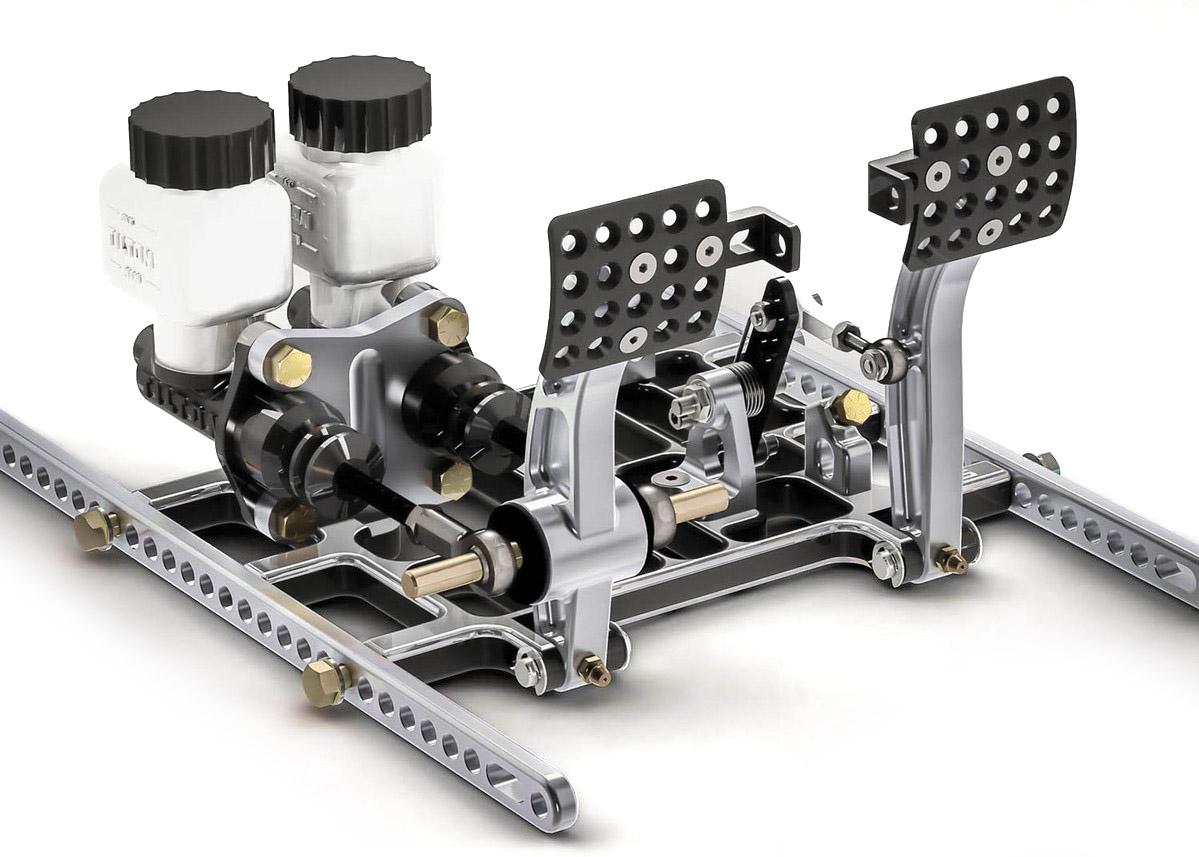 Hyper Dual Master Cylinder Adjustable Pedal Assembly