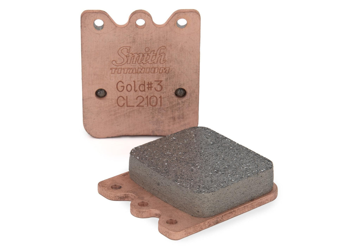 Smith Titanium Gold #3 Brake Pads for Ti Rotor, Dynalite Single II 2-Piston Caliper Micro Sprint (pair)