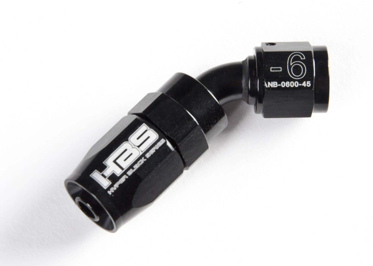HBS 6AN to 3/8" (-6) Hose 45 Degree