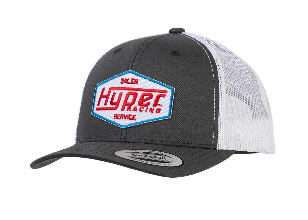 Hyper Stamp Patch Hat Charcoal/White