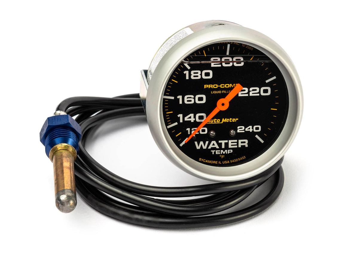 Autometer in Dash Coolant Temperature Gauge