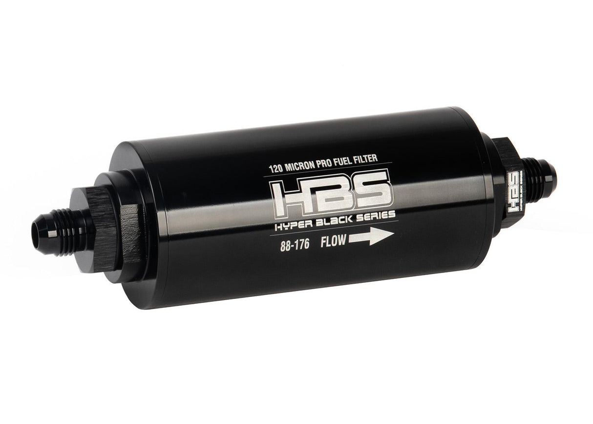 120 Micron Short Fuel Filter -6AN for Gasoline