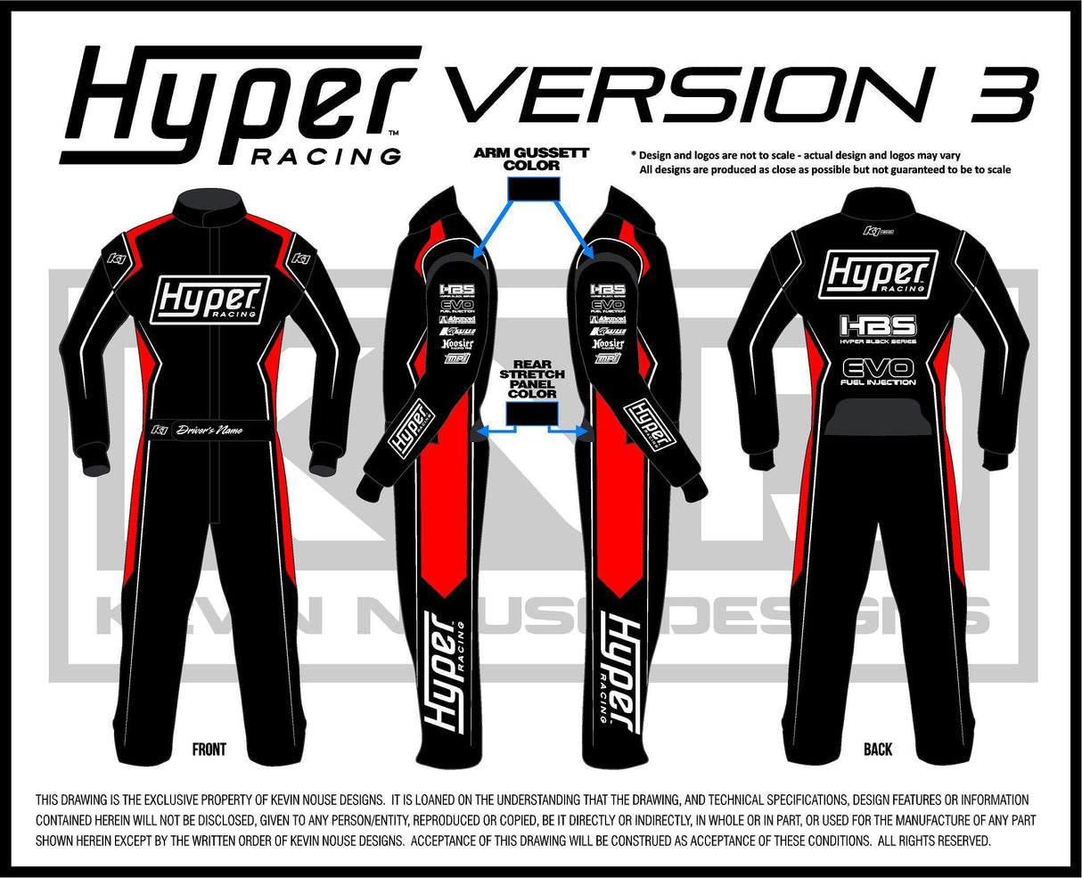 K1 2 Layer Nomex Custom Hyper Racing Suit