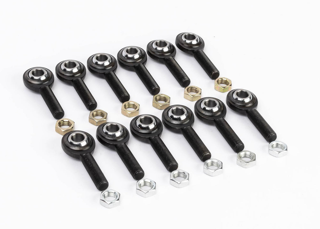 3/8 Male Rod End 6-Pack,Black