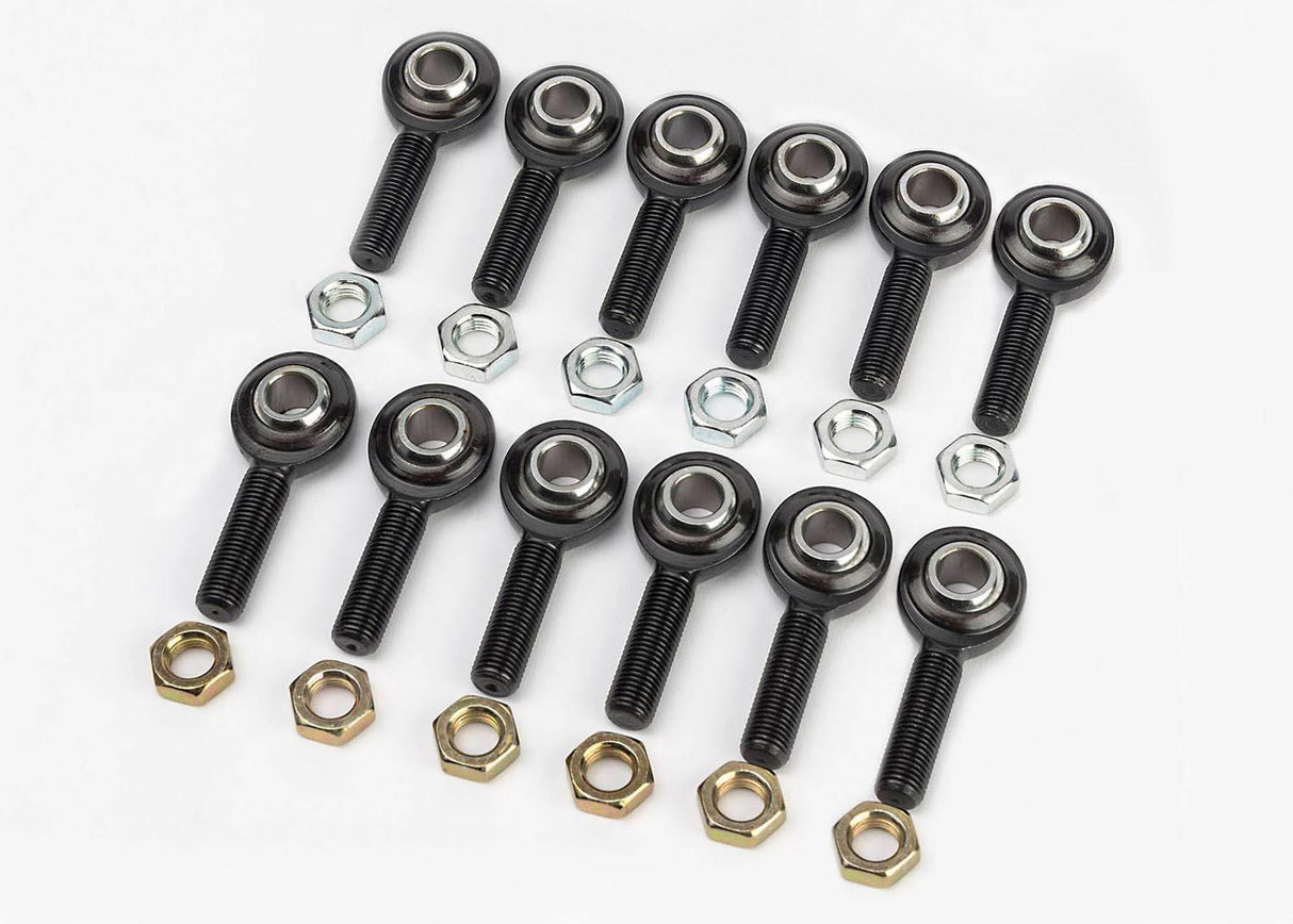 1/2" Male Rod End 6-Pack, Black