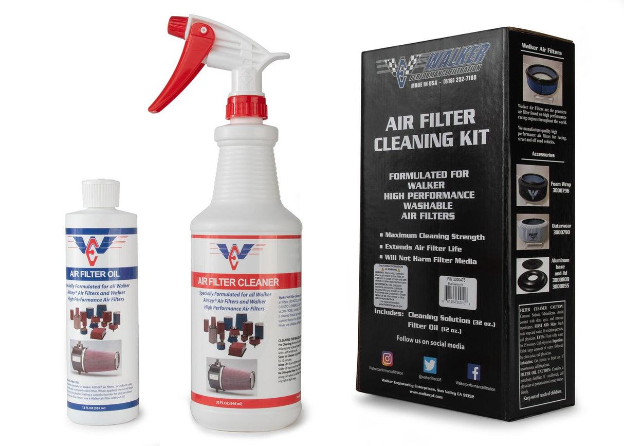 Walker Blue Air Filter Oil & Cleaning Kit