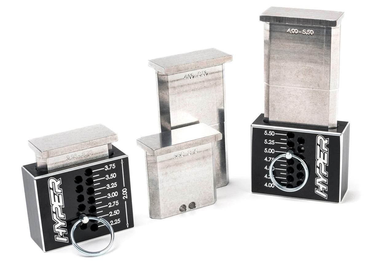 2"-5-1/2" Adjustable Height Set-Up Blocks, Set for Midget/Lightning Sprints